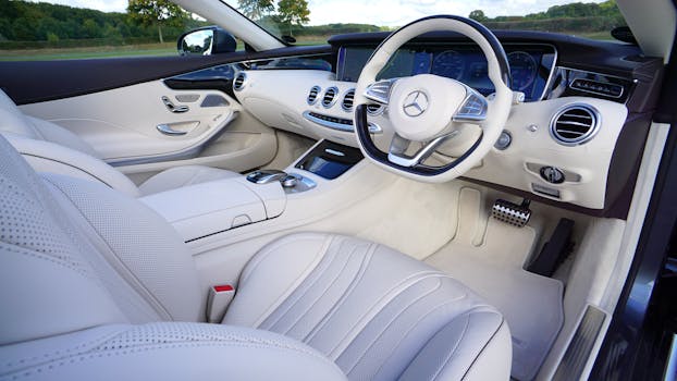 modern luxury car interior