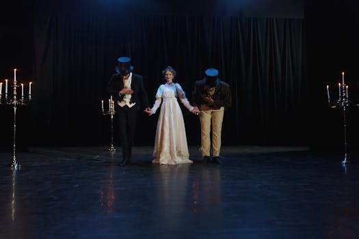 elegant fashion show from the 1800s